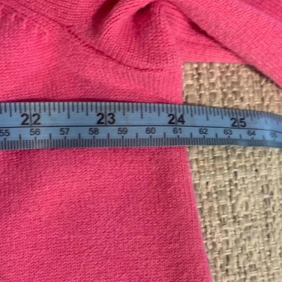 Crown & Ivy Hot Pink Puff Sleeve Sweater Plus 2X – Preppy Feminine Winter Knit - Picture 13 of 16